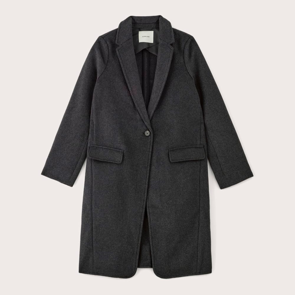 EVERLANE The Topcoat in Wool | Dark Charcoal Melange Size XS NWT